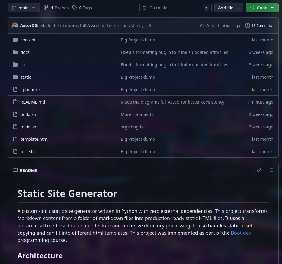 Static Site Generator